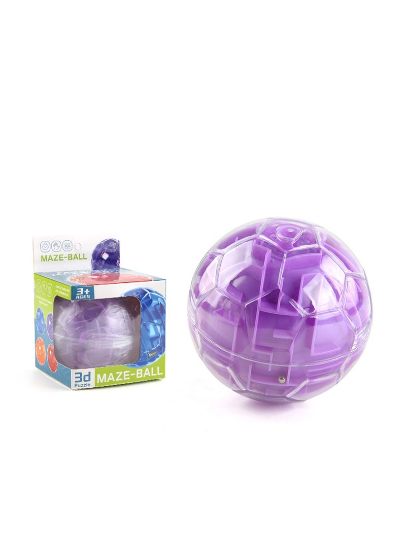 لعبة كرة المتاهة ثلاثية الأبعاد لذكاء الأطفال وتدريب التركيز على سطح المكتب بأطراف الأصابع (أرجواني) - Image 1